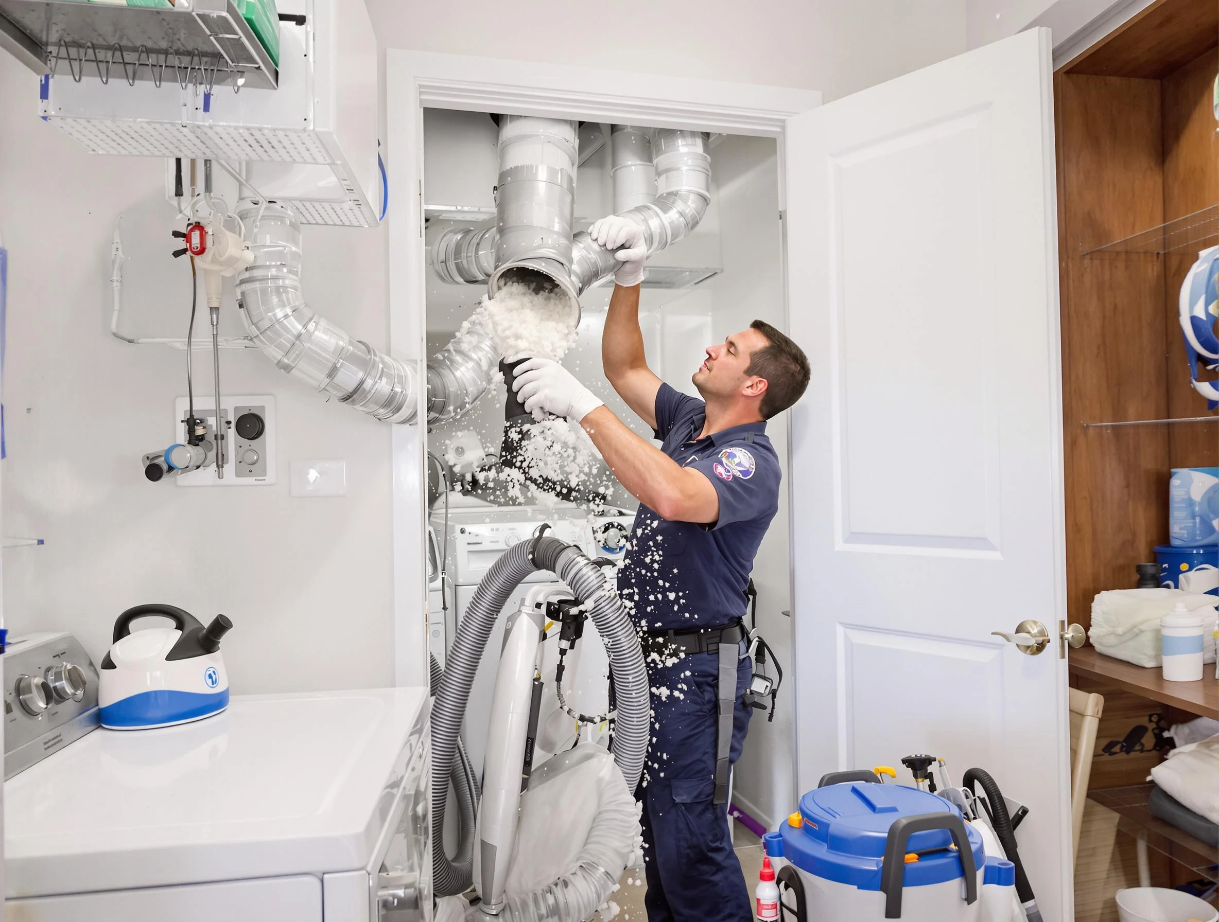 West View Dryer Vent Cleaning technician delivering thorough residential dryer vent cleaning service in West View